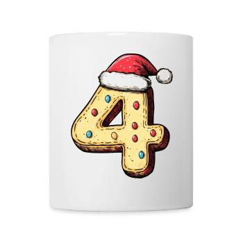 4 Number Christmas Cookie - Mug - white - Front