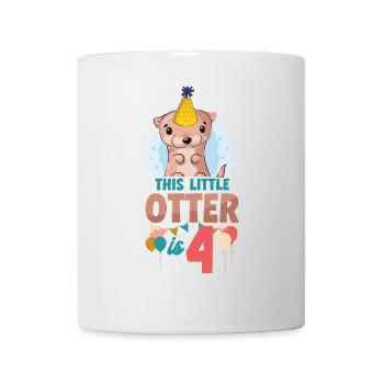 Anniversaire de la loutre Cette petite loutre - Mug blanc - blanc - Devant