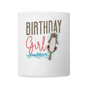Loutre Anniversaire Fille Anniversaire Fille - Mug blanc - blanc - Devant