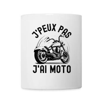 Jne peux pas j ai moto - Mug blanc - blanc - Devant