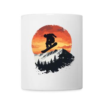 Snowboarder Sonne Berge - Tasse - Weiß - Vorne