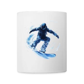 Snowboarder Snow Waves Slope - Mug - white - Front