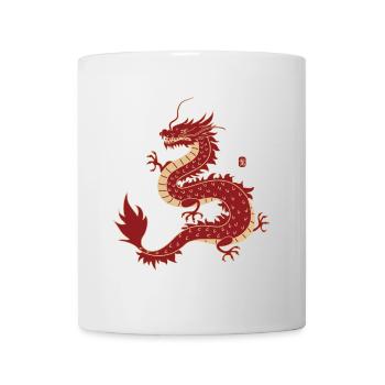 Traditioneller chinesischer Drache - Tasse - Weiß - Vorne