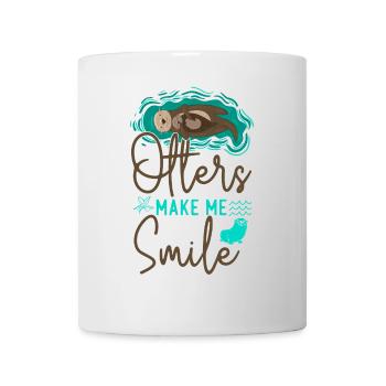 Otter Otters Make Me Smile - Mug - white - Front