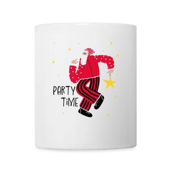 Tanzender Weihnachtsmann - Party time Weihnachten - Tasse - Weiß - Vorne