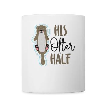 Couple Loutre Jeu de mots Saint-Valentin - Mug blanc - blanc - Devant