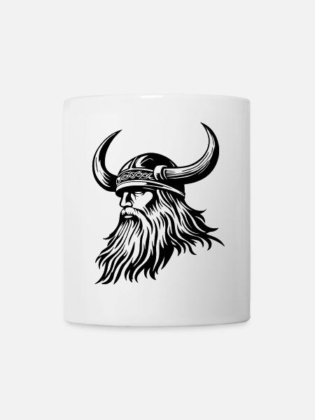 Wikinger Helm - Tasse - Weiß