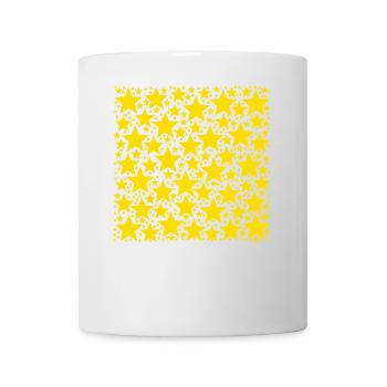 Goldene Sterne Gelb Weihnachten Geschenkidee - Tasse - Weiß - Vorne