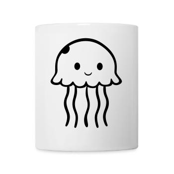 Qualle - Tasse - Weiß - Vorne