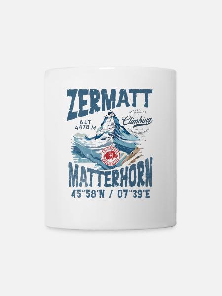 Zermatt rock climbing 2 - Mug - white