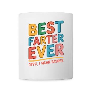 Furz Spruch Furzen Papa Pups Lustige Furz Geschenk - Tasse - Weiß - Vorne