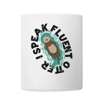Otter I Speak Fluent Otter - Mug - white - Front