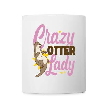 Otter Crazy Otter Lady - Tasse - Weiß - Vorne