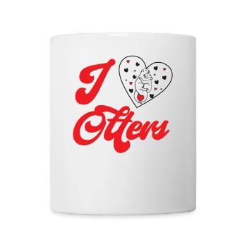 Otter Heart I Love Otters - Tasse - Weiß - Vorne