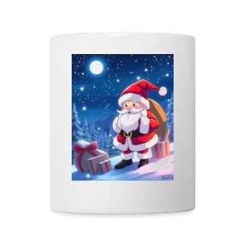 Christmas Man with Gifts Sack - Mug - white - Front