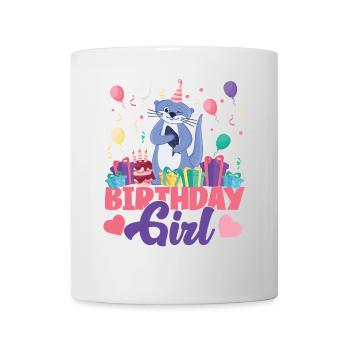 Loutre Anniversaire Fille Anniversaire Fille - Mug blanc - blanc - Devant