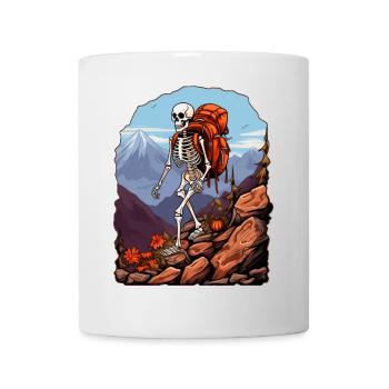 Skelette Wandern / Bergsteiger Skelett - Tasse - Weiß - Vorne