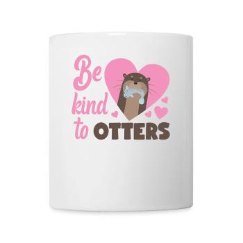 Loutre Jeu de mots Soyez gentil avec les loutres - Mug blanc - blanc - Devant