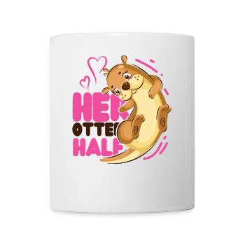 Couple Loutre Jeu de mots Saint-Valentin - Mug blanc - blanc - Devant