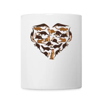 Cœur de loutre - Mug blanc - blanc - Devant