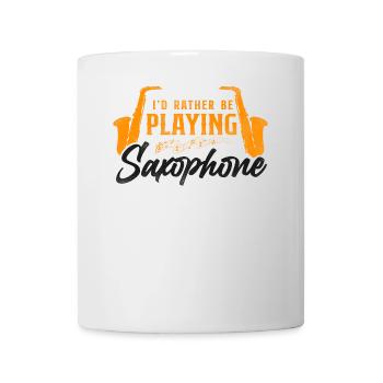 Saxophones que je préfère jouer - Mug blanc - blanc - Devant