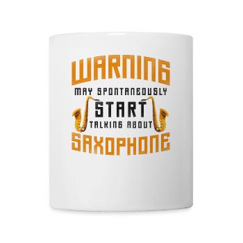 Saxophone Warning May - Mug - white - Front