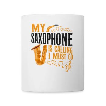 Saxophone Mon saxophone m’appelle - Mug blanc - blanc - Devant