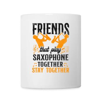 Saxophone Friends Besties Buddies - Mug - white - Front