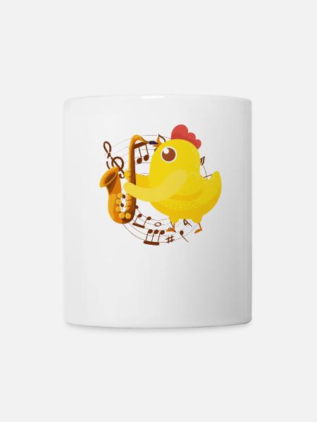 Saxophone Girl Chicken Saxophone - Tasse - Weiß
