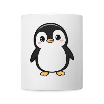Mignon Adorable Pingouin - Conception de dessin animé charmant - Mug blanc - blanc - Devant