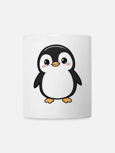 Cute Adorable Penguin - Charming Cartoon Design - Mug - white