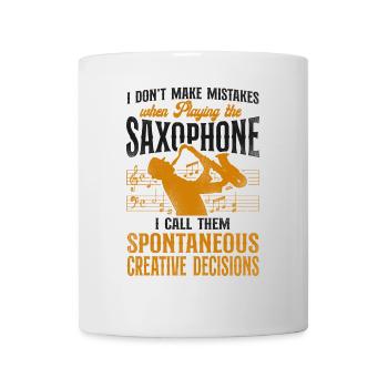 Saxophones I Don't Make Mistakes - Mug - white - Front