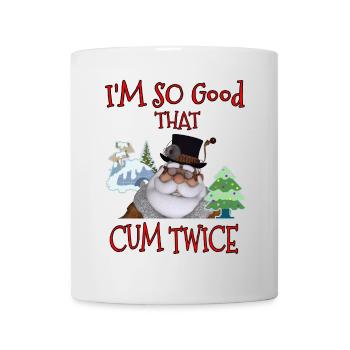 Santa Jingle Zweimal - Tasse - Weiß - Vorne