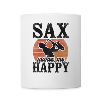 Saxophone Pun Sax Makes Me Smile - Mug - white - Front