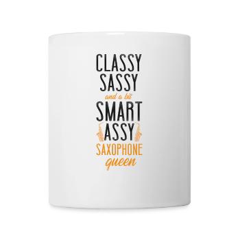Saxophone Classy Sassy And A Bit - Tasse - Weiß - Vorne
