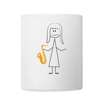 Saxophone Saxophone Girl - Mug - white - Front