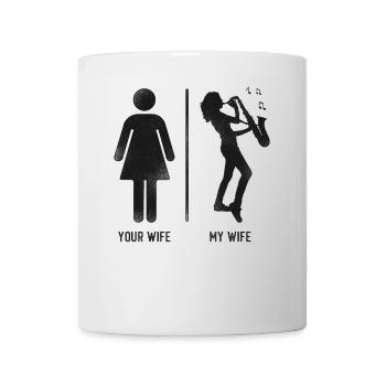 Saxophones Votre femme Ma femme - Mug blanc - blanc - Devant