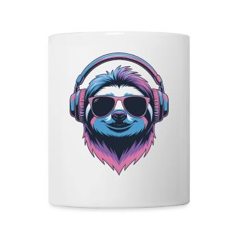 Faultier Groove Steuersatz Vibe - Tasse - Weiß - Vorne