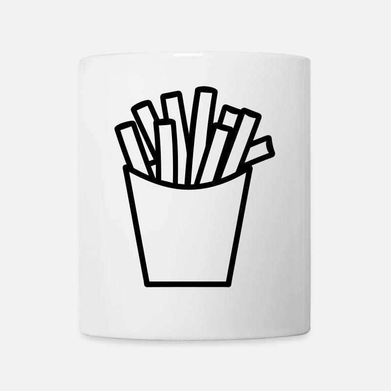 Pommes frites - Tasse - Weiß
