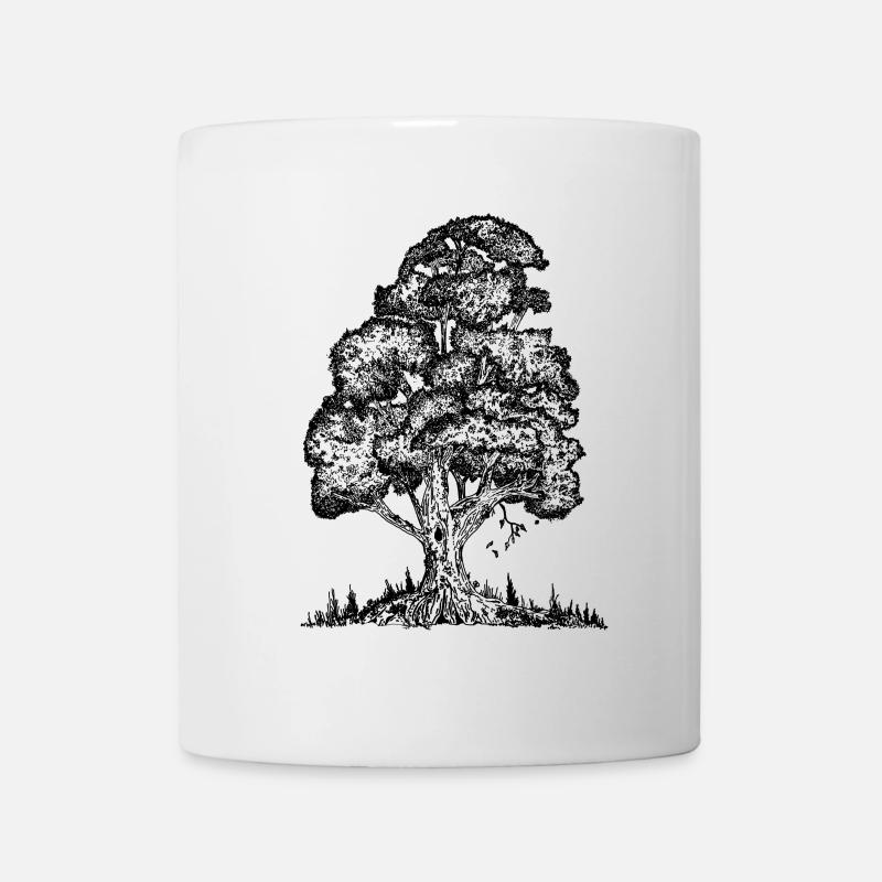 MJR - Schwarzer Baum - Tasse - Weiß