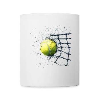 Tennisball im Netz - Tasse - Weiß - Vorne