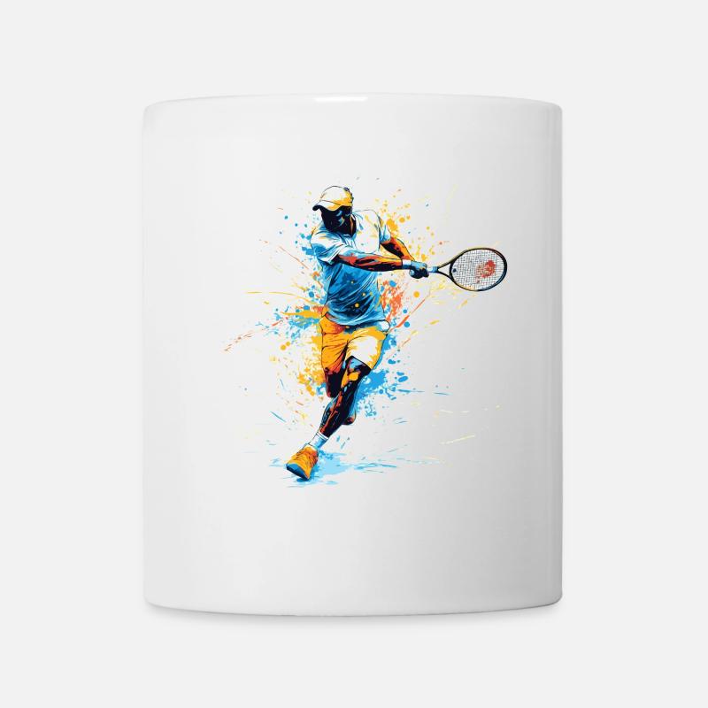Tennis player backhand - Mug - white