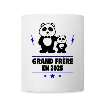 Grand frère en 2025,Bientôt grand frère,Grossesse - Mug blanc - blanc - Devant
