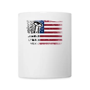 Saxophones American Flag - Mug - white - Front