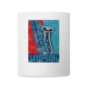 Saxophone Retro Vintage Saxophone - Tasse - Weiß - Vorne