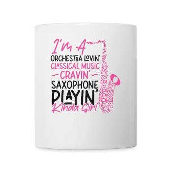 Saxophone I'm A Orchestra Lovin' - Tasse - Weiß - Vorne