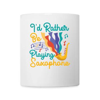 Saxophones que je préfère jouer - Mug blanc - blanc - Devant