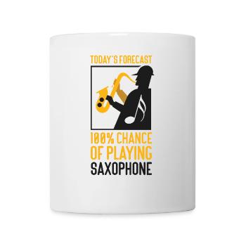 Saxophone Today's Forecast 100% - Tasse - Weiß - Vorne