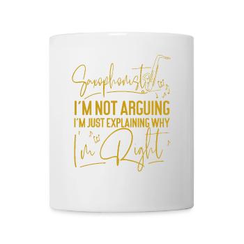 Saxophoniste Saxophoniste Je ne suis pas - Mug blanc - blanc - Devant