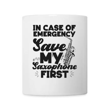 Saxophone In Case Of Emergency - Tasse - Weiß - Vorne